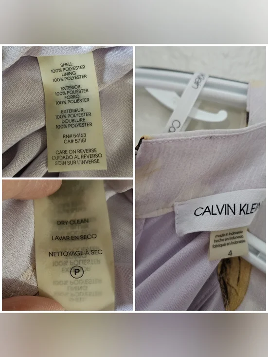 Calvin Klein Floral Halter High-Low Chiffon Maxi Dress - Size 4 - Picture 7 of 7